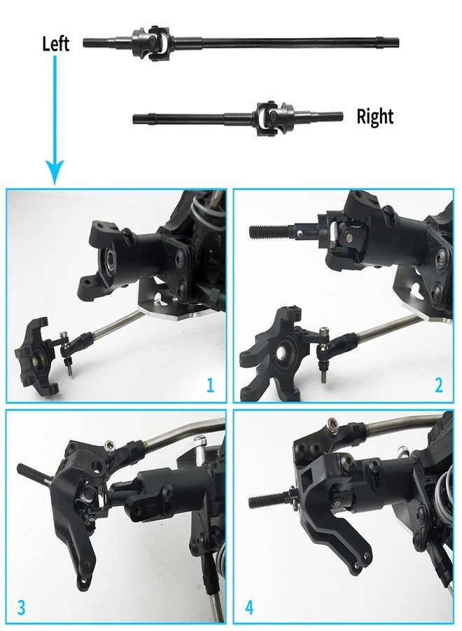 محاور فولاذية أمامية CVD لسيارات التحكم عن بعد Axial Wraith 90018 90048 RR10 بمقياس 1/10 - Image 5